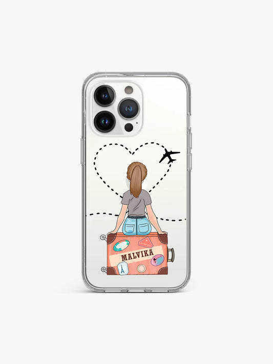 Adventure Girl Name Printed Clear Silicone Cover