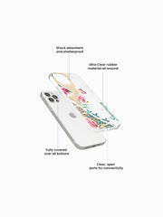 Writ Petals Garland Name Printed Clear Silicone Cover