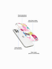 XOXO girl Sticker Printed Clear Silicone Cover