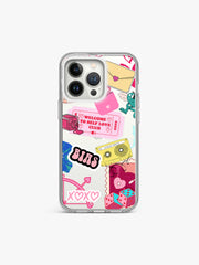 XOXO girl Sticker Printed Clear Silicone Cover