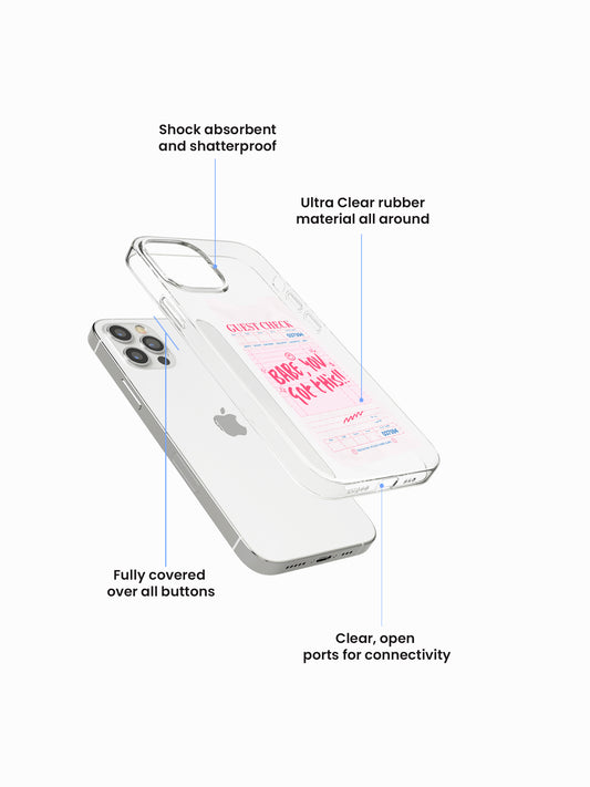 Babe you got this Retro Printed Clear Silicone Cover