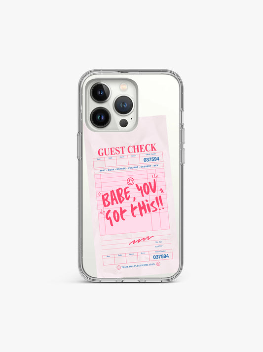 Babe you got this Retro Printed Clear Silicone Cover