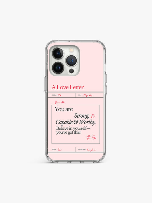 Love letter Retro Printed Clear Silicone Cover