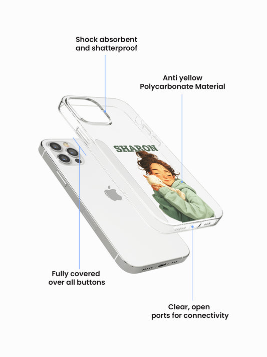 Angel Girliecore Name Printed Anti-Yellow Clear Case