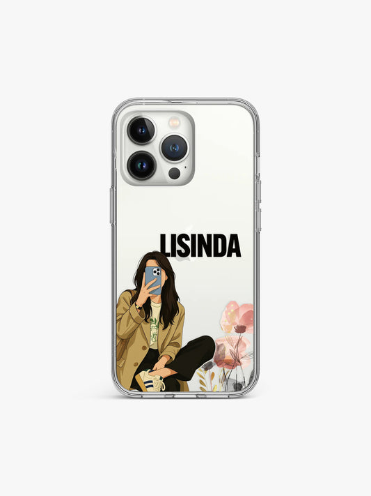 Pop Girliecore Name Printed Clear Silicone Cover