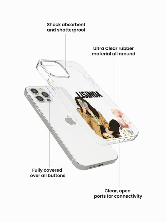 Pop Girliecore Name Printed Clear Silicone Cover