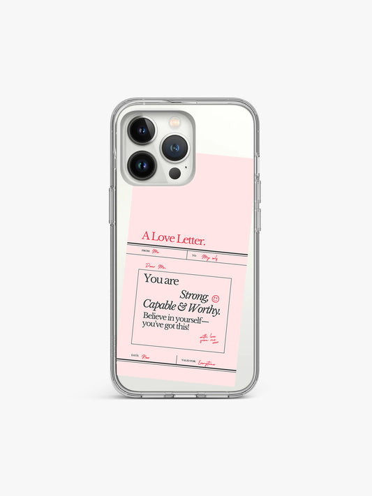 Love letter Retro Printed Clear Silicone Cover
