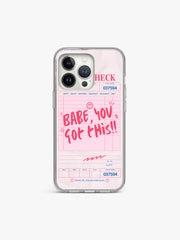 Babe you got this Retro Printed Clear Silicone Cover