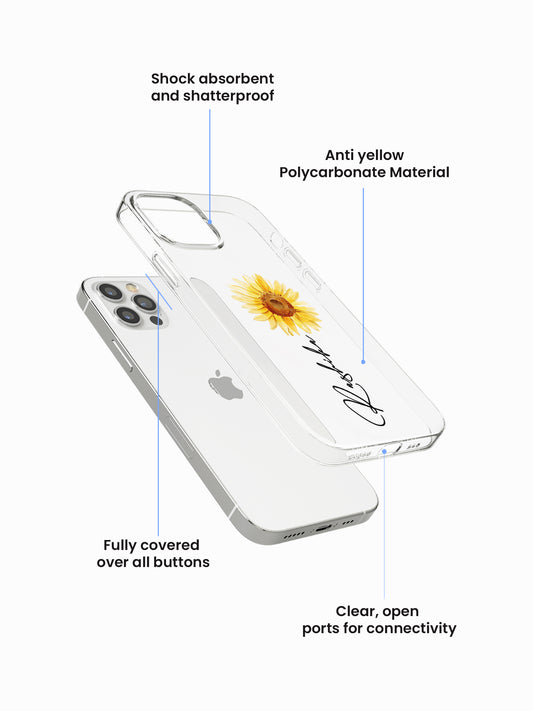 Blossom Name Printed Anti-Yellow Clear Case