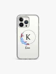 Floral Ring Name Printed Clear Silicone Cover