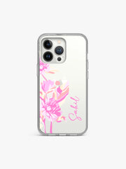 Floral Life Name Printed Clear Silicone Cover