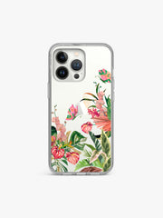 Butterfly Tropical Printed Clear Silicone Cover