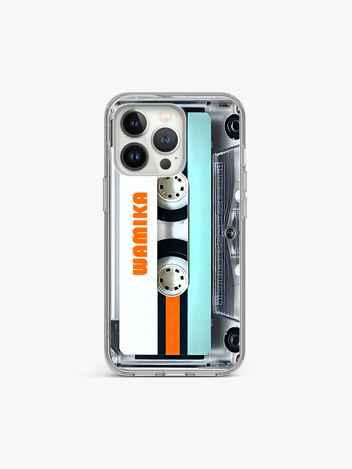 Compact Cassette Music Name Printed Clear Silicone Cover