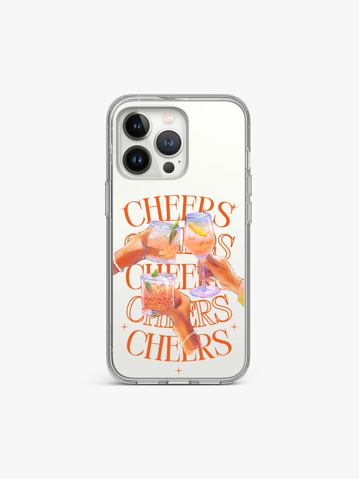 Cheers Retro Printed Clear Silicone Cover