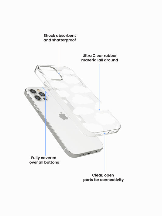 Veil Cloud Printed Clear Silicone Cover
