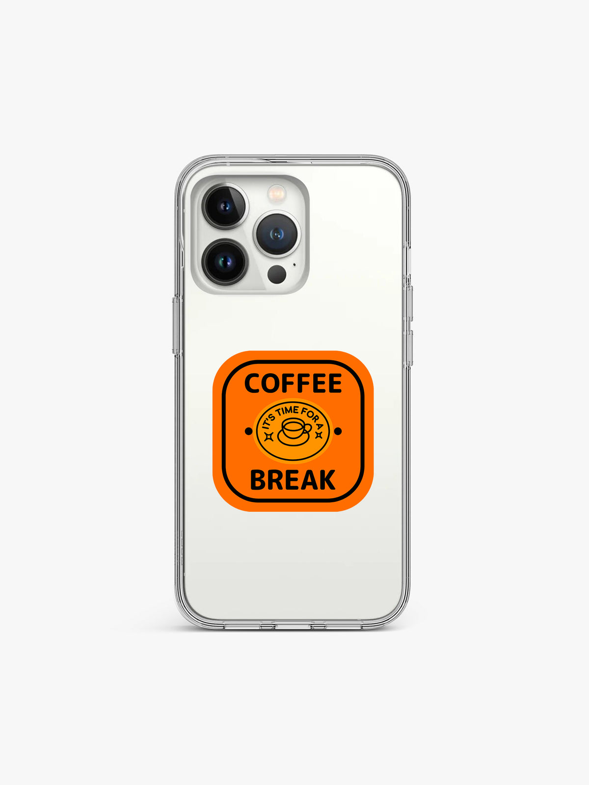 Break with Coffee Printed Clear Silicone Cover