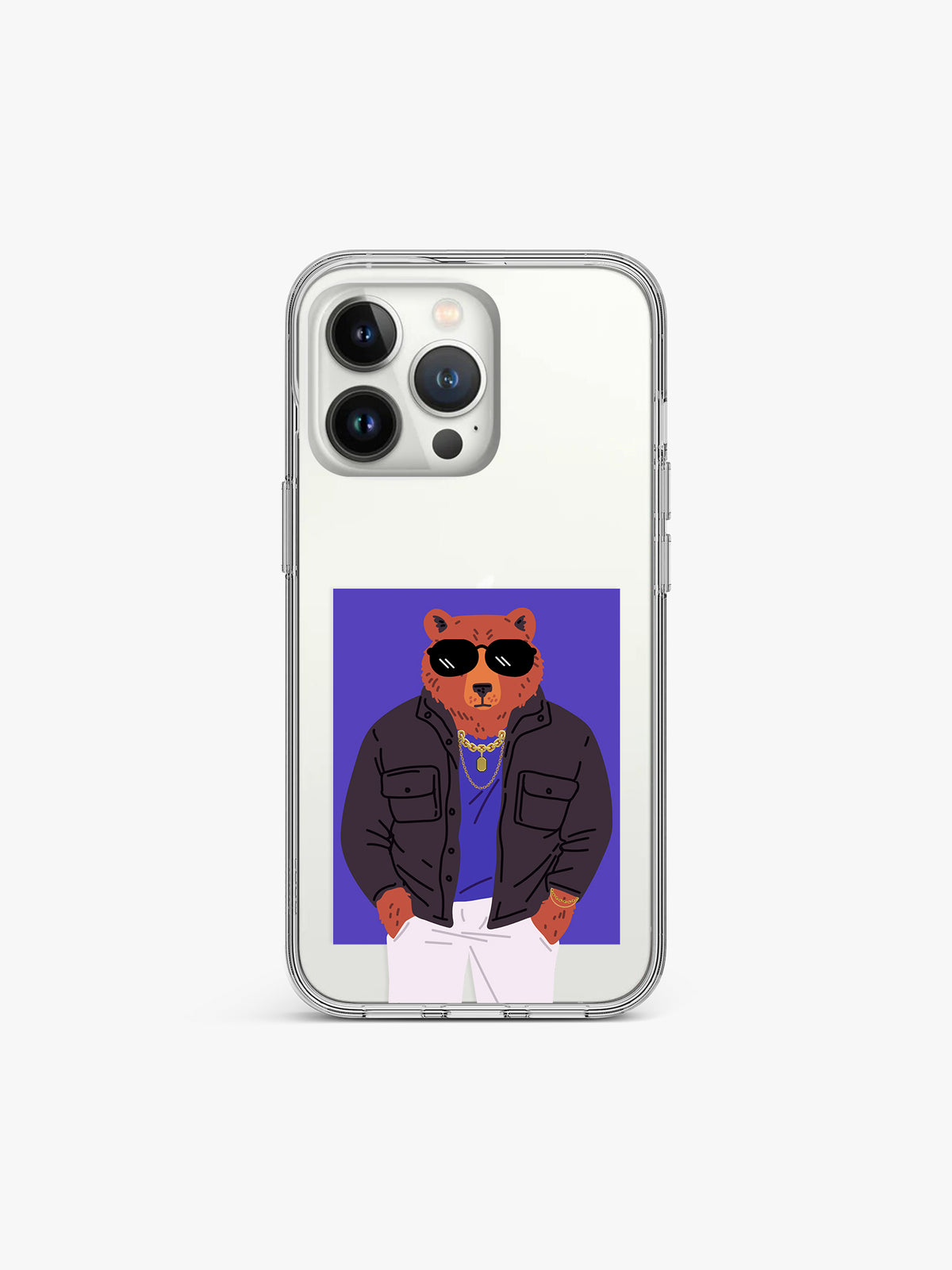 Cool Bear Cartoon Silicone Case Cover