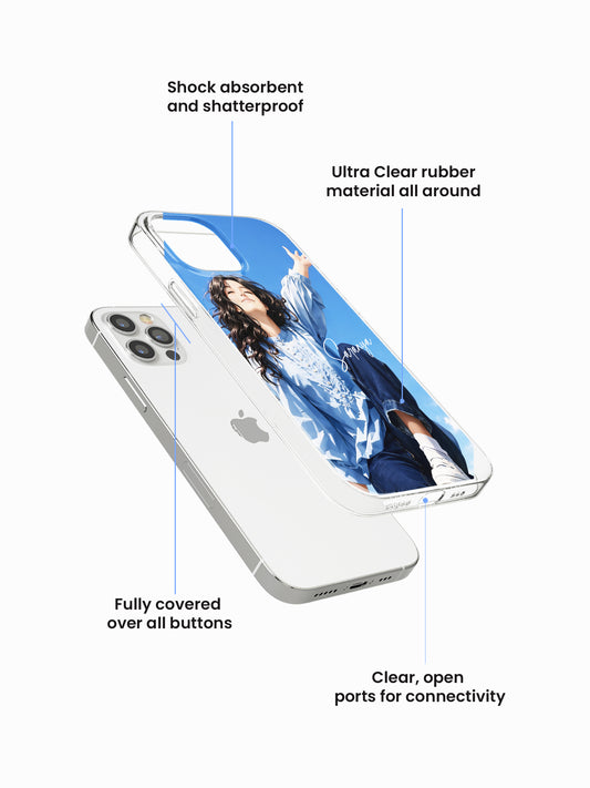 Charmzy Illustrae Name Printed Clear Silicone Cover