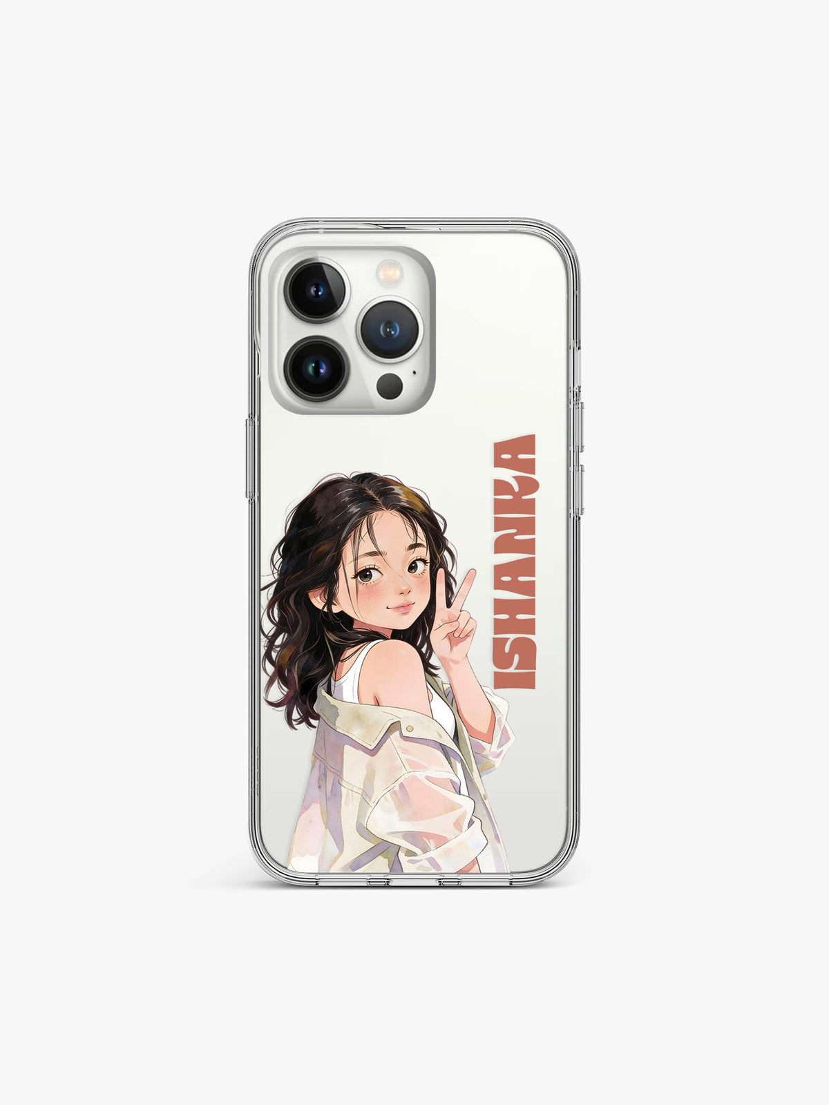 Bling Girliecore Name Printed Clear Silicone Cover