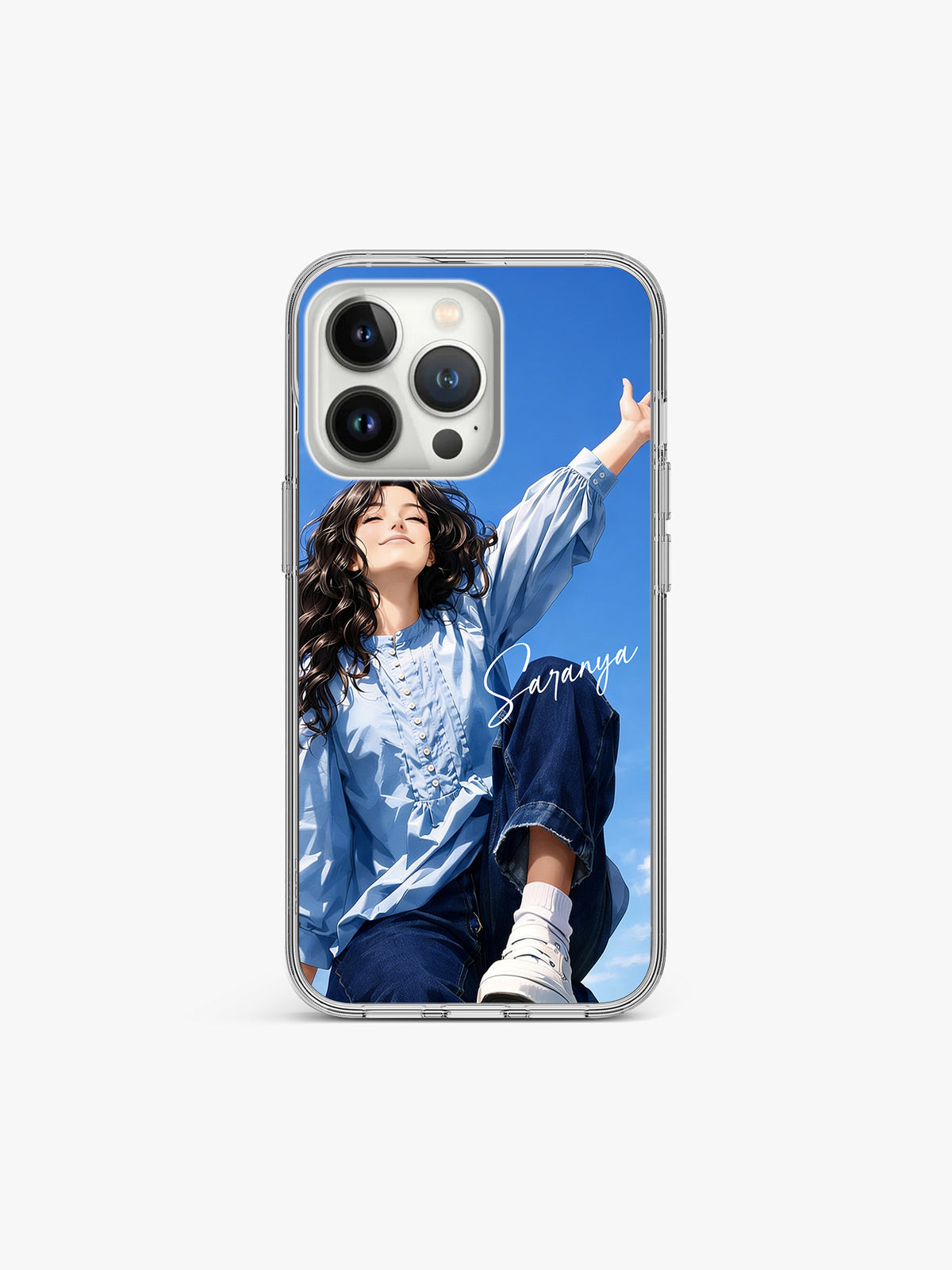 Charmzy Illustrae Name Printed Clear Silicone Cover