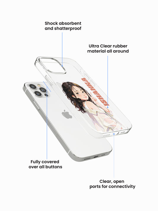Bling Girliecore Name Printed Clear Silicone Cover
