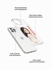 Bling Girliecore Name Printed Clear Silicone Cover