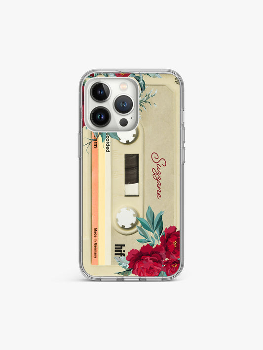 Zinna Bloomtape Name Printed Clear Silicone Cover