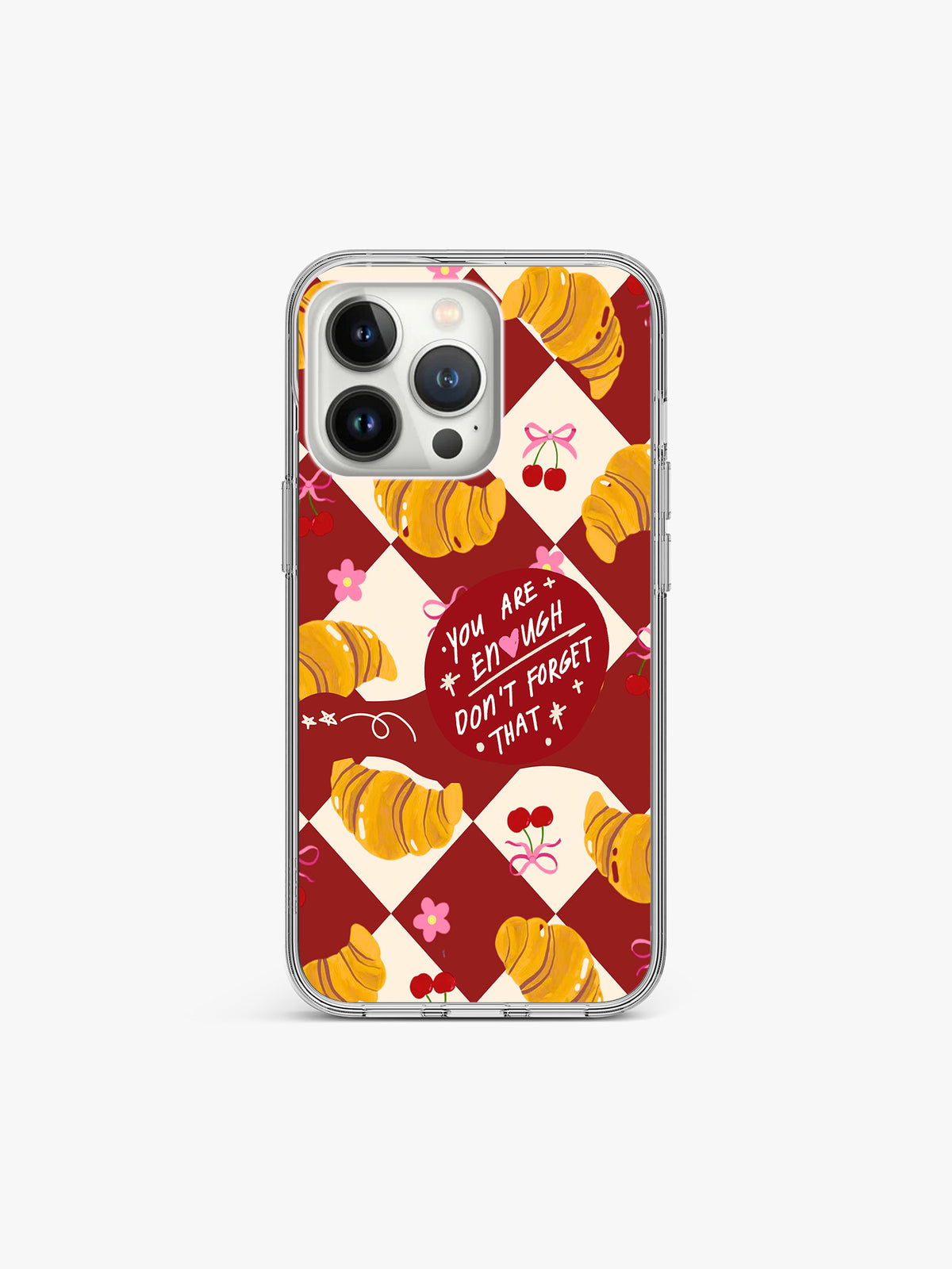 Cherry Ghingham Silicone Case Cover