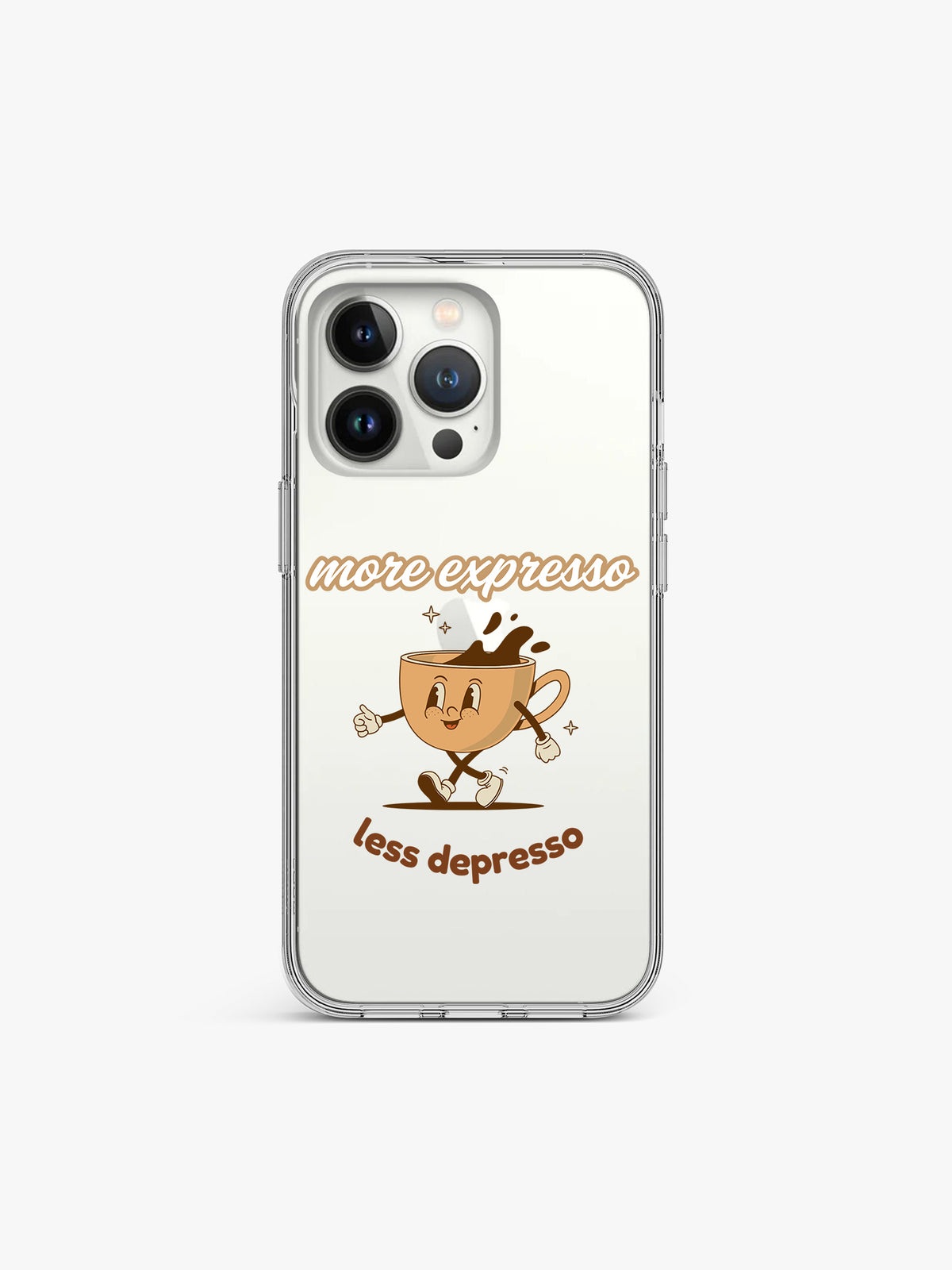 Expresso Coffee Printed Clear Silicone Cover