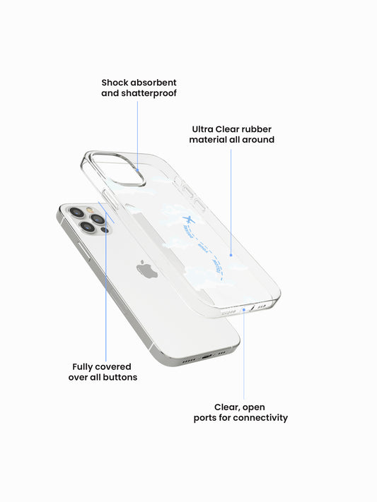 Follow Dreams Cloud Printed Clear Silicone Cover