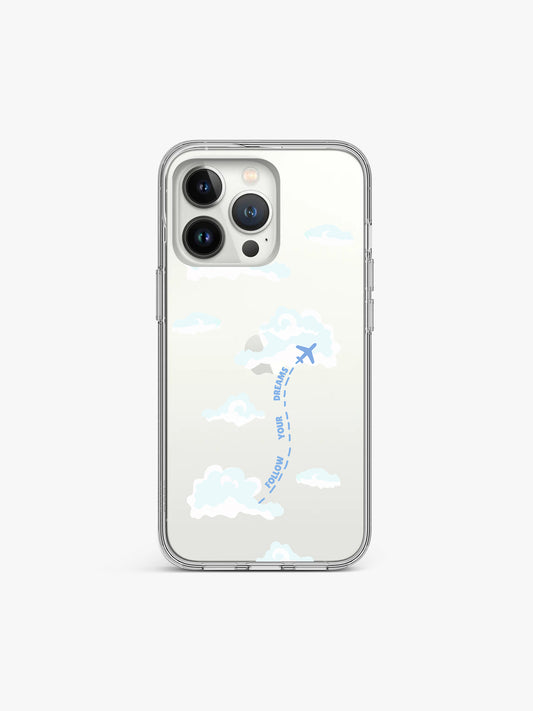 Follow Dreams Cloud Printed Clear Silicone Cover