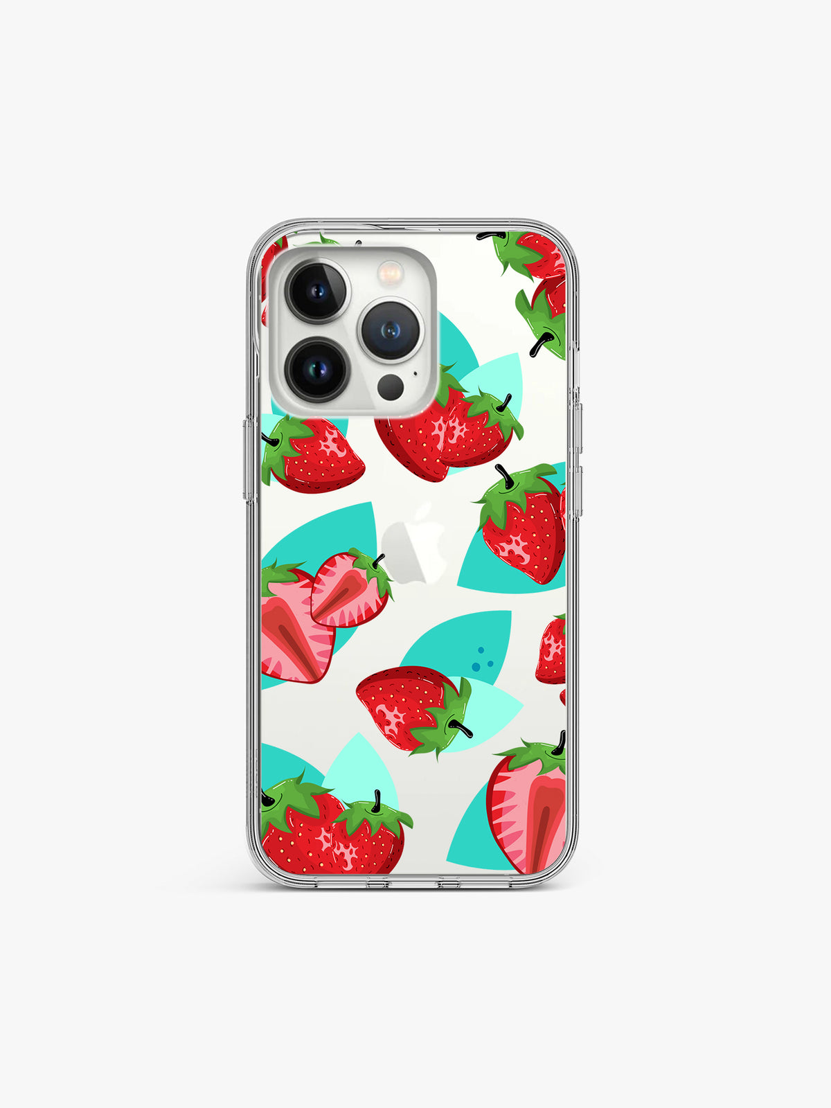 Fragaria Fruit Printed Clear Silicone Cover