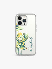 Floral Life Name Printed Clear Silicone Cover