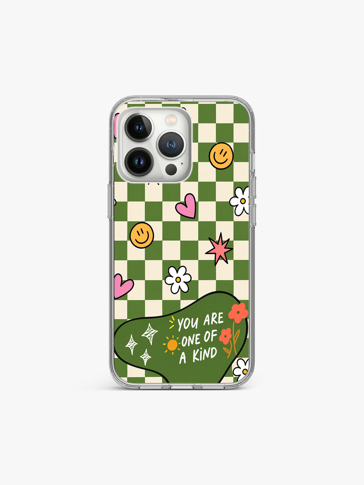 Sage Ghingham Silicone Case Cover