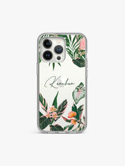 Hawaiian Tropical Name Printed Clear Silicone Cover