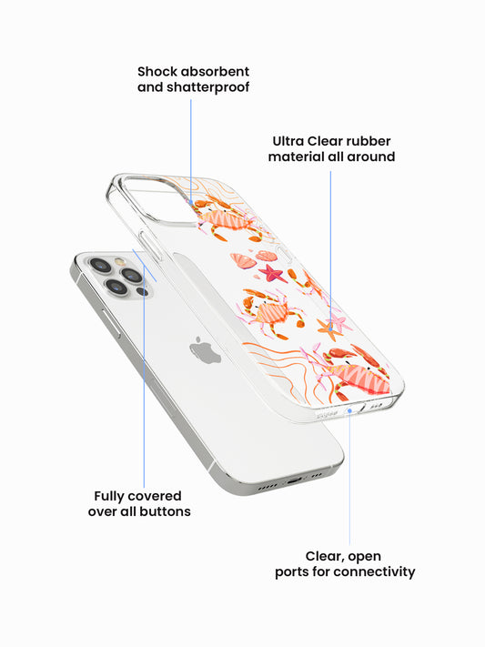 Crabs Calling Ocean Silicone Case Cover