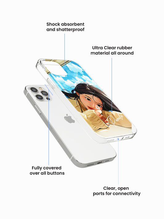 Enchara Illustrae Name Printed Clear Silicone Cover