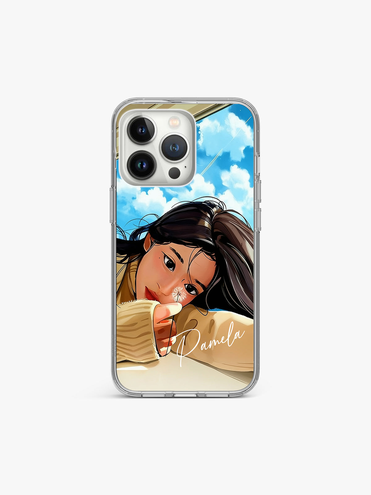 Enchara Illustrae Name Printed Clear Silicone Cover