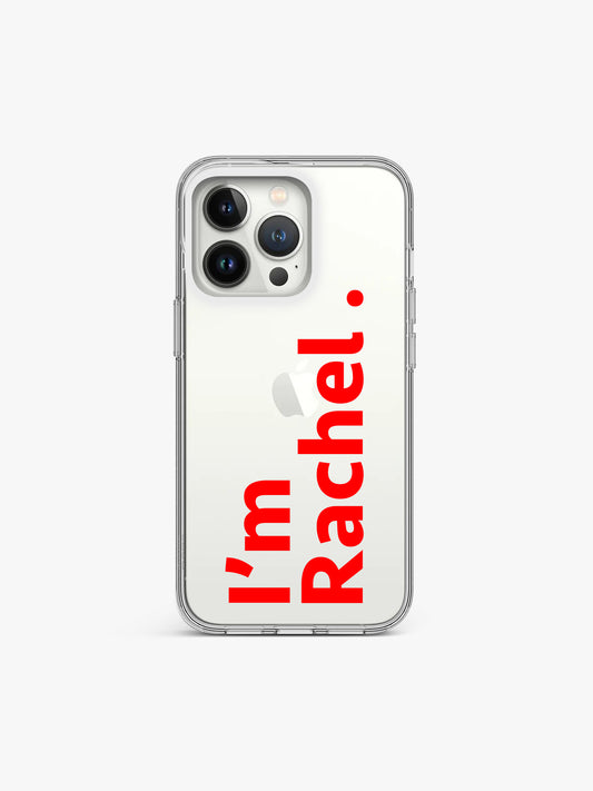 I'm personalized Name Printed Clear Silicone Cover