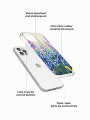 Lavender Bloom Pastel Art Silicone Case Cover