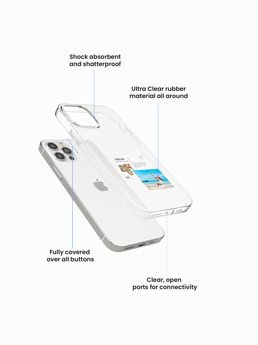 Stamp Polaroid Custom Printed Clear Silicone Cover