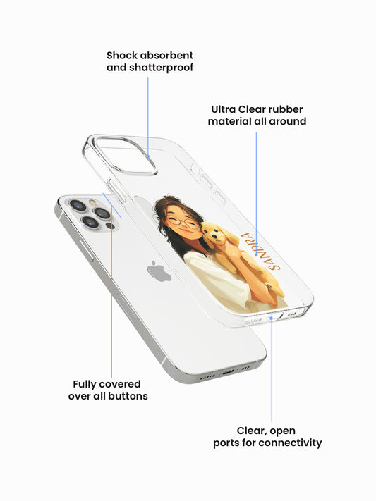 Snuggly Girliecore Name Printed Clear Silicone Cover