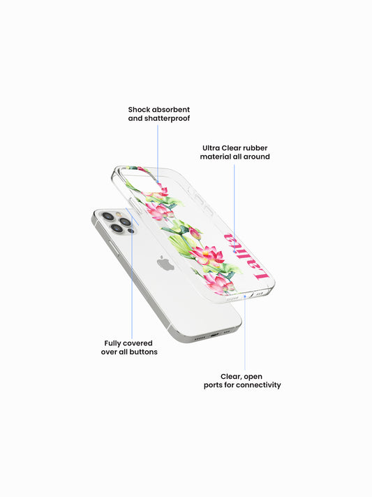 Kamala Nelumbo Name Printed Clear Silicone Cover