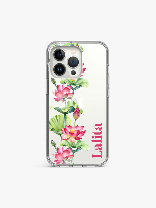 Kamala Nelumbo Name Printed Clear Silicone Cover