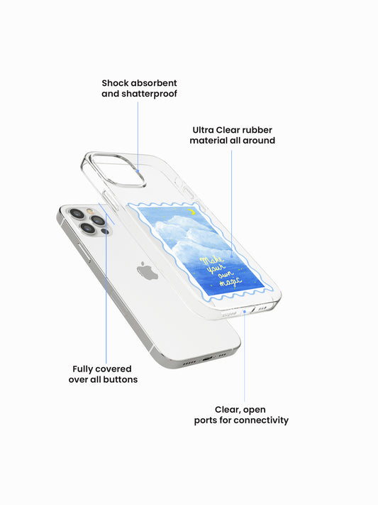 Magic Cloud Printed Clear Silicone Cover