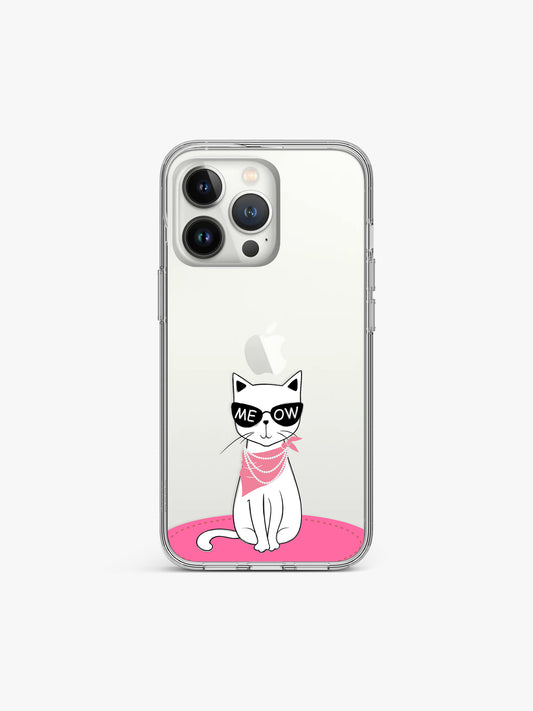 Meow Cat Cartoon Silicone Case Cover