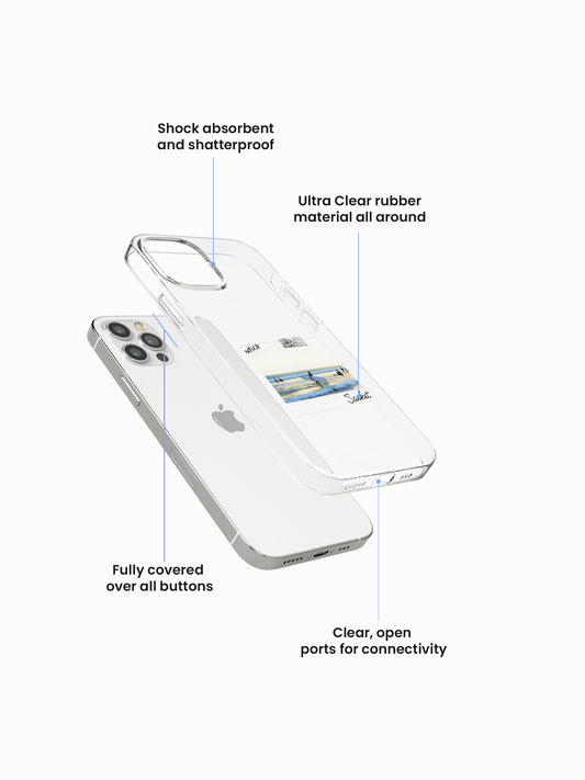 Travel Memory Polaroid Custom Printed Clear Silicone Cover
