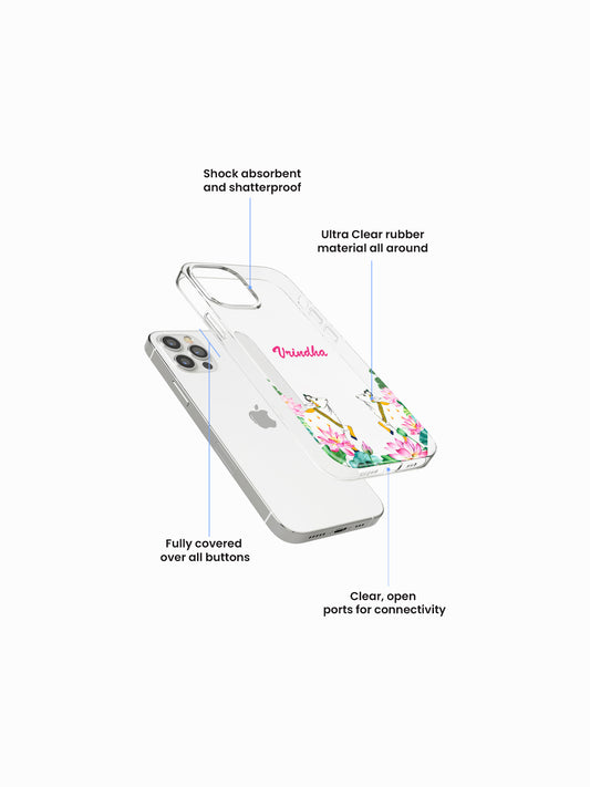 Padmakosh Nelumbo Name Printed Clear Silicone Cover