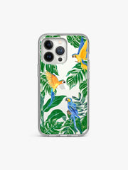 Parrot Tropical Printed Clear Silicone Cover