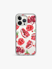 Pomegranate Fruit Printed Clear Silicone Cover